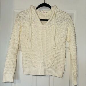 Women’s White Hooded Sweater